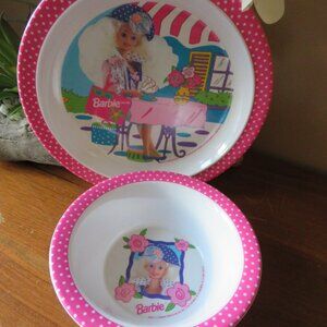 Barbie Melamine dish set